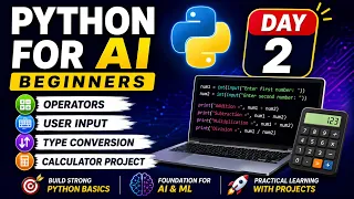 Python for AI Beginners Day 2 Operators User Input Type Conversion Calculator Project