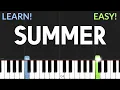 Summer - Joe Hisaishi EASY Piano Tutorial