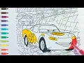 Lightning McQueen Coloring Page Rainy Race Car Drawing Coloring for Kids