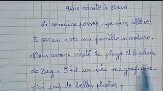 وضعية ادماجية عن مدينة وهران بالفرنسية السنة الخامسة ابتدائي 