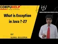 What is Exception in Java CORE JAVA Tutorial www compuhelp in