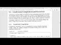 Conditional Compilation and execution