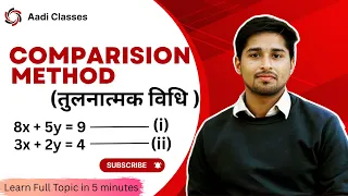 Comparison Method to Solve Equations Tulnatmak Vidhi Se Samikaran Hal Karein Class 8 to 10 Maths