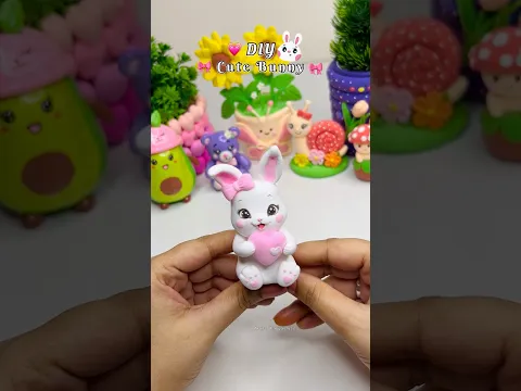 DIY Cute Bunny ๐ฐ๐โจ #shorts #craft #diy #bunny #cute #viralshorts #superclay