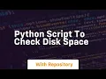 python script to check disk space