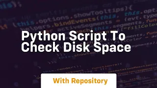 python script to check disk space