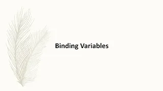 Binding variables