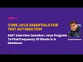 Java Program To Find Frequency Of Words in A Sentence