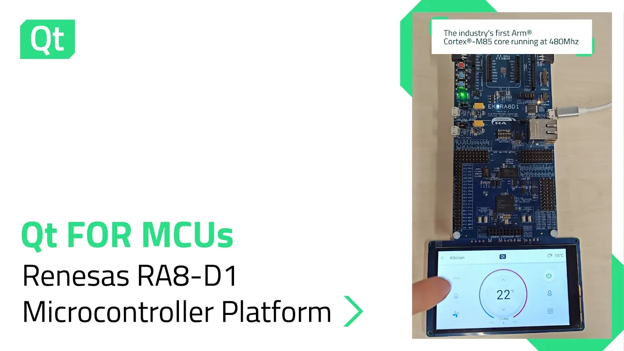 Qt for MCUs on Renesas RA8-D1  