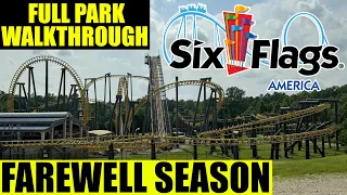 Six Flags America Full Park Walk Through 2025