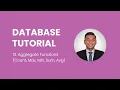 13 How to use Aggregate Functions Count Max Min Sum Avg in Database