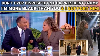 Sunny Hostin GRABS Stephen A Smith Arm To Stop Him From DESTROYING Her With Facts About Trump