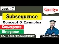 Subsequence of a sequence Convergent Divergent Subsequence Real Analysis Ganitya
