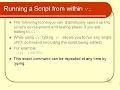 Running a Script from within vi editor -