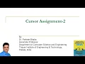 Cursor Assignment-2 Databases Parteek Bhatia Simplified Approach to DBMS
