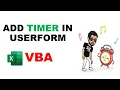 Insert Timer Through VBA in Userforms Advance Excel