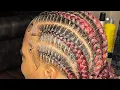 How to do 6 feedin stitch braids