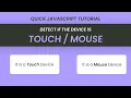 How To Detect Touch Screen Using Javascript