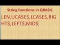 STRING FUNCTION LEN UCASE LCASE LEFT RIGHT MID