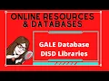 GALE Database Tutorial