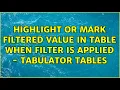 Highlight or mark Filtered value in table when filter is applied - Tabulator Tables 2 Solutions