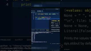 Reverse Multiplication Table in Python