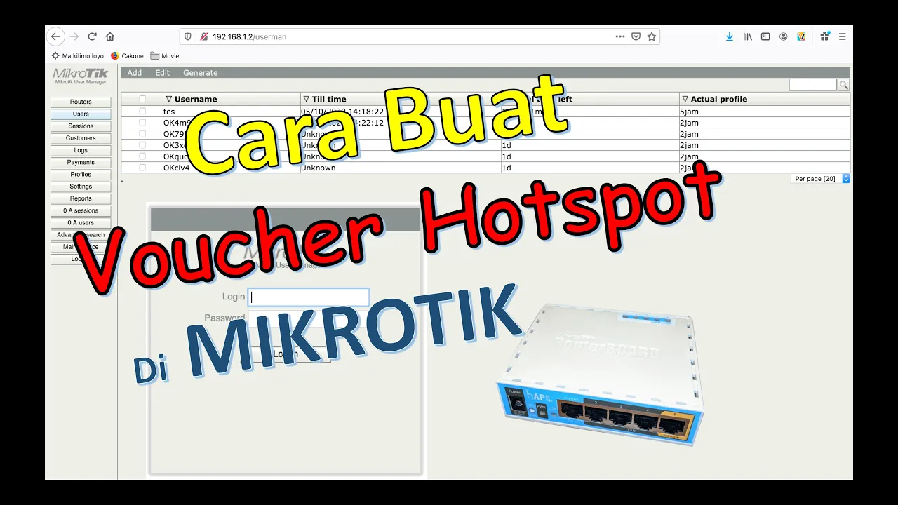 cara membuat voucher hotspot mikrotik via userman