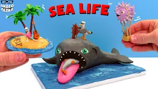 Лепим морская жизнь 🐋 sea life cyriack creatures ► Видео Лепка