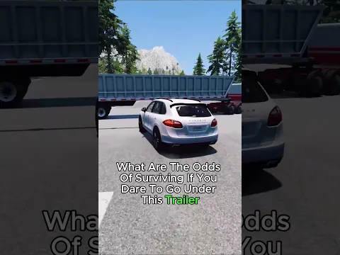 Which Car Overtakes The Truck? 🚗 | BeamNG.drive #shorts