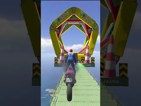 GTA : V SPIDERMAN BIKE RACING PART 4 #gta #gta5