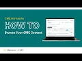 CMEinfo Insider product tutorial How to browse your CME content