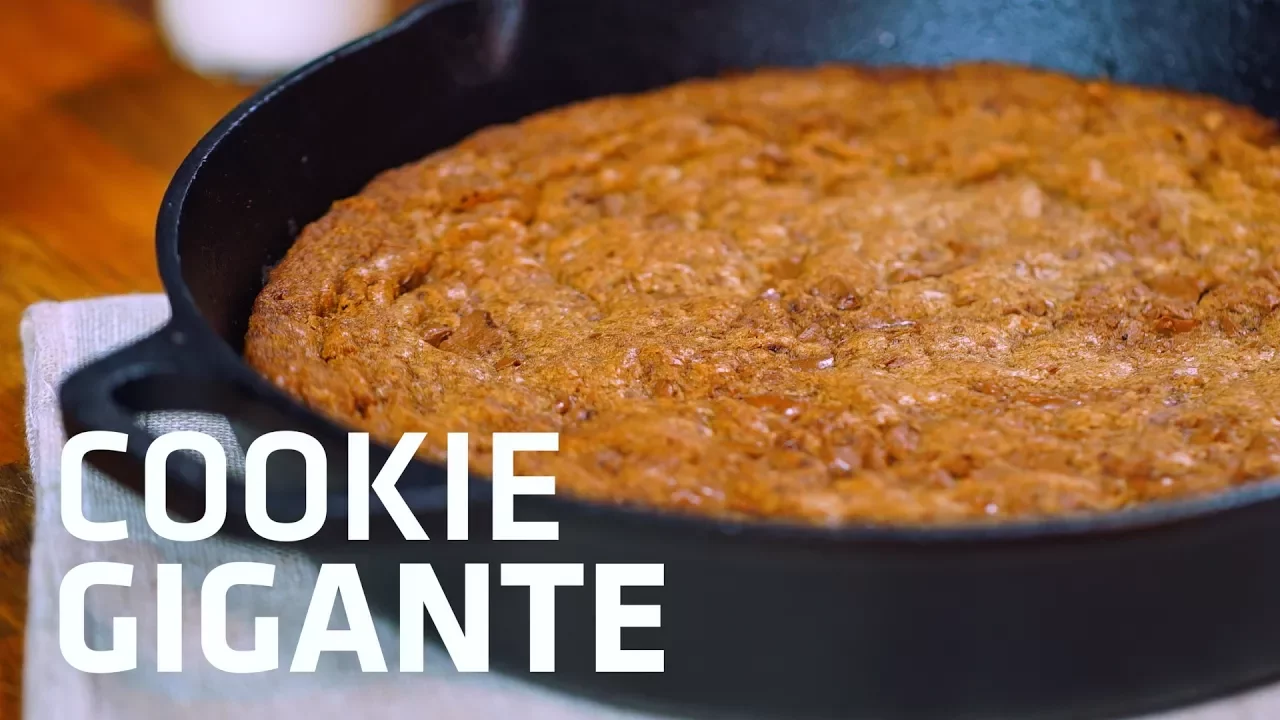 RECEITA COOKIE GIGANTE DE FRIGIDEIRA (DELICIOSO!) GOURMET A DOIS