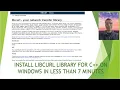 Install libcurl library for C and C Integrate with Ollama