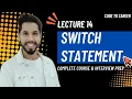 Lecture 14 - Switch Statement Java Complete Course in Hindi Beginner to Professional
