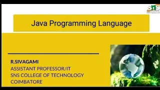 Types of operators Java Programming Language SNS INSTITUTIONS