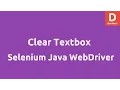Clear textarea with Selenium Java