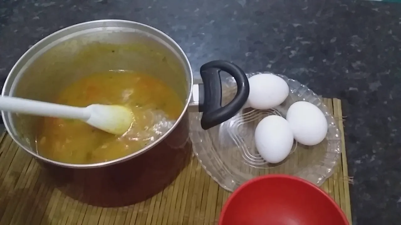 Caldo de carne com Mandioca