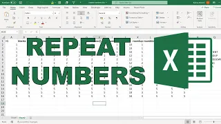 Download How to get repeating numbers in excel 1,1,1,2,2,2 MP3