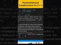 Parameterized constructor in C Part 9