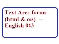 How to Create Text Area in HTML forms -