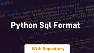 python sql format
