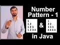 Number Pattern - 1 Program Logic in Java by Deepak