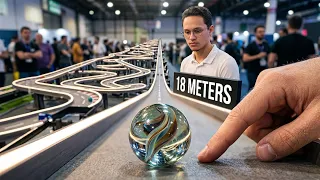 18 Meters of Racing ⚡ Neon Track Mayhem— Can They Make It to the End?