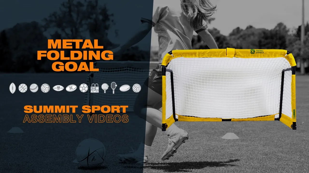SUMMIT Football Australia Metal Folding Soccer Goal - 4FT