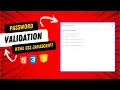 Ultimate Password Validation Guide HTML CSS JavaScript Strength Check Source Code