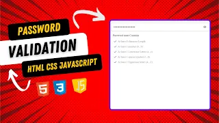 Ultimate Password Validation Guide HTML CSS JavaScript Strength Check Source Code