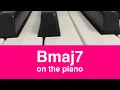 B Major 7 Bmaj7 Chord How To Play It On Piano