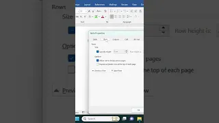 Adjust Row Height and Column Width in Microsoft Word Tables