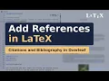 How to add References in Overleaf Latex Latex Tutorial Latex for Beginners