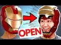 Cardboard Iron Man Helmet That OPENS DIY No Electronics